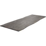 Dunkelgraue DELIFE Live-Edge Tischplatten aus Massivholz Breite 250-300cm, Höhe 0-50cm, Tiefe 50-100cm 
