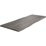 Dunkelgraue DELIFE Live-Edge Tischplatten aus Massivholz Breite 250-300cm, Höhe 0-50cm, Tiefe 50-100cm 