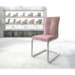 Rosa DeLife Maddy-Flex Freischwinger Stühle aus Samt Breite 0-50cm, Höhe 0-50cm, Tiefe 0-50cm 