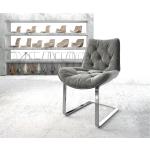 Reduzierte Graue Moderne DeLife Taimi-Flex Freischwinger Stühle aus Samt Breite 50-100cm, Höhe 50-100cm, Tiefe 50-100cm 