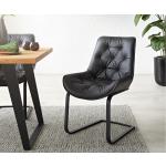 Reduzierte DeLife Taimi-Flex Freischwinger Stühle aus Leder Breite 50-100cm, Höhe 50-100cm, Tiefe 50-100cm 
