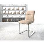 Reduzierte Beige Moderne DeLife Vinjo-Flex Freischwinger Stühle aus Polyester Breite 0-50cm, Höhe 50-100cm, Tiefe 50-100cm 
