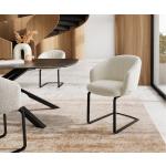 DELIFE Designer Stühle pulverbeschichtet aus Bouclé mit Armlehne Breite 50-100cm, Höhe 50-100cm, Tiefe 50-100cm 