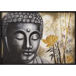 Bunte Asiatische Buddha Bilder aus Massivholz 70x100 