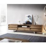 Braune Moderne DELIFE Lowboards aus Teakholz mit Schublade Breite 150-200cm, Höhe 200-250cm, Tiefe 0-50cm 