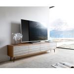 Reduzierte Hellbraune Minimalistische DeLife TV-Lowboards & Fernsehtische aus Massivholz Breite 150-200cm, Höhe 0-50cm, Tiefe 0-50cm 