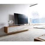 Reduzierte Hellbraune Minimalistische DELIFE TV-Lowboards & Fernsehtische aus Massivholz Breite 200-250cm, Höhe 0-50cm, Tiefe 0-50cm 