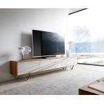 Hellbraune Minimalistische DELIFE TV-Lowboards & Fernsehtische aus Massivholz Breite 200-250cm, Höhe 0-50cm, Tiefe 0-50cm 