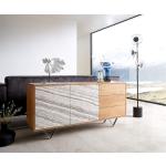 Reduzierte Hellbraune Minimalistische DELIFE Organische Sideboards aus Massivholz mit Schublade Breite 100-150cm, Höhe 50-100cm, Tiefe 0-50cm 