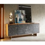 Reduzierte Hellbraune Moderne DELIFE Sideboards aus Massivholz Breite 150-200cm, Höhe 50-100cm, Tiefe 0-50cm 