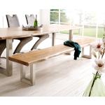 Reduzierte Hellbraune Moderne DeLife Live-Edge Gartenmöbel Holz aus Massivholz Breite 250-300cm, Höhe 0-50cm, Tiefe 0-50cm 