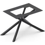 DELIFE Tischbein »Rund«, Rund Metall Schwarz für Tischplatten ab 220 cm, schwarz, Metall, Schwarz