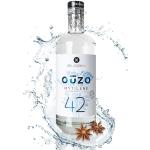 Deligreece Ouzo 42 | Seit 1892 traditionell hergestellter Ouzo aus Mytilene | 42% Uzo Destillat mit echten Aromen des Meeres | Handgemachter Ouzo aus Griechenland als Geschenk | 700ml Flasche