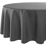 Graue Unifarbene Moderne Delindo Lifestyle Runde Runde Tischdecken 140 cm aus Stoff 1-teilig 