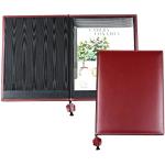 Rote Elegante Schreibmappen & Collegemappen DIN A4 aus Leder 