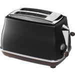 Schwarze Vintage DeLonghi Toaster aus Samt mit Brötchenaufsatz 