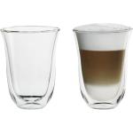 DeLonghi Glasserien & Gläsersets 220 ml mit Kaffee-Motiv aus Glas doppelwandig 2-teilig 