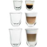 DeLonghi Espressogläser 190 ml mit Kaffee-Motiv aus Glas mundgeblasen 