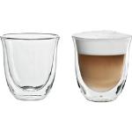 DeLonghi Thermogläser 270 ml mit Kaffee-Motiv aus Glas doppelwandig 2-teilig 