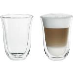 DeLonghi Thermogläser mit Kaffee-Motiv aus Glas doppelwandig 2-teilig 