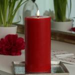 Rote 20 cm Runde LED Kerzen mit beweglicher Flamme 1-teilig 