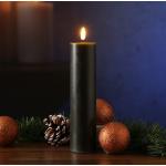 Dunkelgrüne 20 cm Runde LED Kerzen mit beweglicher Flamme 1-teilig 