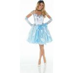 Hellblaue Cinderella Aschenputtel Prinzessin-Kostüme aus Polyester für Damen Größe L 