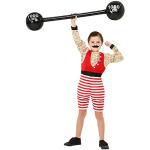 Deluxe Strong Boy Costume, Multi-Coloured, with Short Jumpsuit & Moustache, (M)