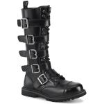 Demonia »Plateau Unisex Leather Steel Ankle Boot RIOT-18BK - Schwarz SALE« High-Heel-Pumps, schwarz