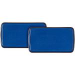 Denby Imperial Blue Servierplatte, rechteckig, Keramik, Steingut, 26 cm x 14,5 cm, Königsblau, für Dinnerpartys, Buffet-Tablett
