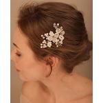 Goldene Vintage Haarkämme Hochzeit aus Kristall für Mädchen für die Braut 