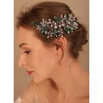 Rosa Blumenmuster Vintage Brauthaarschmuck mit Perlen aus Kristall mit Strass für Damen für die Braut 