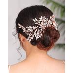 Silberne Vintage Haarkämme Hochzeit mit Perlen mit Strass handgemacht für Damen für die Braut 