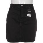 Reduzierte Schwarze Mini Jeansröcke aus Denim für Damen Größe L 