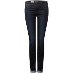 Dunkelblaue Street One Jane Slim Fit Jeans aus Denim für Damen Weite 27 