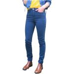 Blaue Bestickte Slim Fit Jeans aus Denim für Damen Größe M für den für den Herbst 
