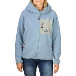 Blaue Zip Hoodies & Sweatjacken mit Reißverschluss aus Fleece für Damen Größe XL für den für den Herbst 