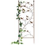 Rankhilfe Metall mit 15 Vögel 150 cm Blumengitter Freistehend Rankgitter 120705 Steckzaun Kletterhilfe