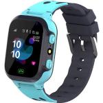 Blaue Smartwatches aus Kunststoff mit Kunststoff-Uhrenglas für Kinder 