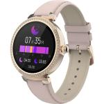 Rosa Denver Smartwatches mit Touchscreen-Zifferblatt mit GPS mit Bluetooth mit Schrittzähler mit Kunststoff-Uhrenglas mit Kunststoffarmband 