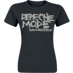 Schwarze Depeche Mode Rundhals-Ausschnitt Damenbandshirts Größe XXL für Festivals 