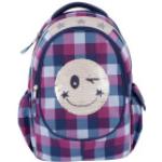 Blaue Emoji Smiley Schulrucksäcke mit Pailletten zum Schulanfang 