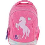 Pinke Miss Melody Schulrucksäcke mit Pferdemotiv mit Pailletten mit Reißverschluss aus Polyester gepolstert Klein zum Schulanfang 