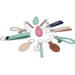 Bunte Motiv Depesche Schlüsselanhänger & Taschenanhänger aus Kunstleder graviert für Kinder zum Vatertag 