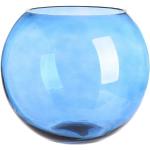 Blaue 17 cm Depot Runde Kugelvasen 20 cm aus Glas 