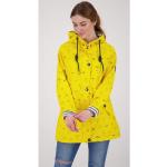 Gelbe Casual Wasserdichte Winddichte Deproc Gefütterte Regenjacken mit Reißverschluss aus Jersey für Damen Größe XS Große Größen 