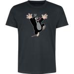 Schwarze Der kleine Maulwurf Rundhals-Ausschnitt T-Shirts für Herren Größe L 