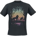 Schwarze König der Löwen Rundhals-Ausschnitt T-Shirts mit Löwen-Motiv für Herren Größe XXL 