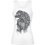 Weiße König der Löwen Simba Rundhals-Ausschnitt Print-Shirts mit Löwen-Motiv für Damen Größe XS 