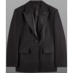 Schwarze COS Smoking-Blazer aus Viskose für Damen Größe XS 